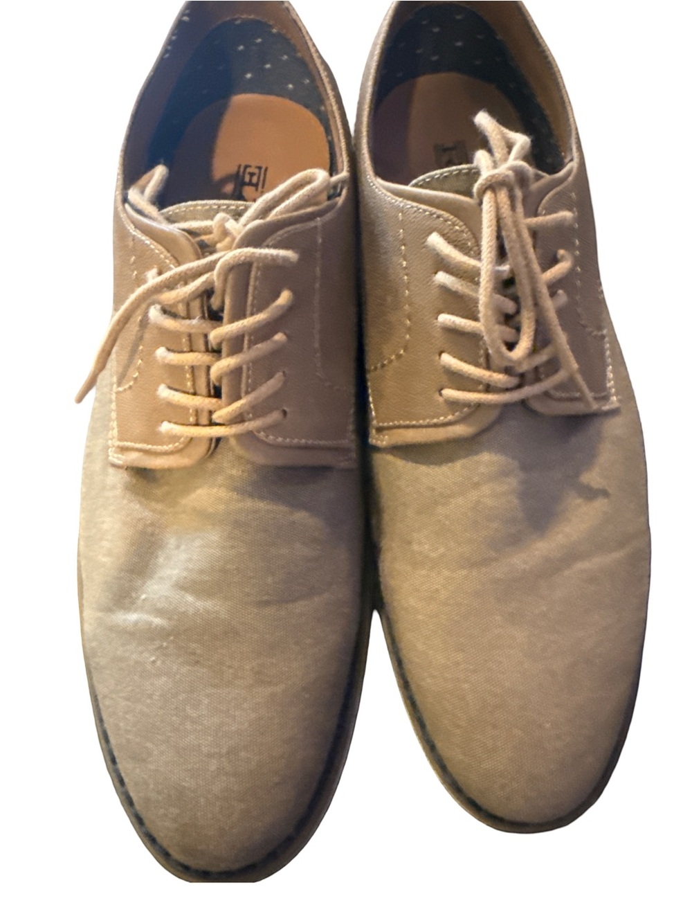 Rye Men's Taupe Canvas Lace-Up Oxfords
